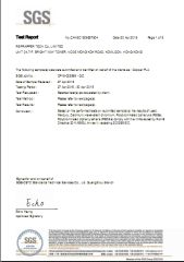Test Report of Copper PLA 3d filament certificate from Guangzhou Yousu3D Technology Co., Ltd.