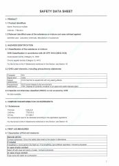 MSDS certificate from Hebei Fuzhe Laize Industrial Co., Ltd