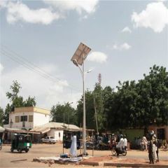 6m 30W Solar LED Street Lights Power ≥30W Origin China Voltage 12/24V IP Rating IP65 HS Code 54094090 Light Type Solar Model NO. - Image 1
