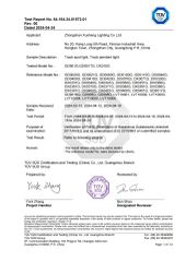 TUV CE RoHS Certificate certificate from Zhongshan Xusheng Lighting Co., Ltd.