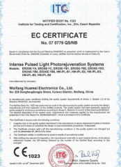 IPL CE certificate from Weifang Huamei Electronics Co., Ltd.