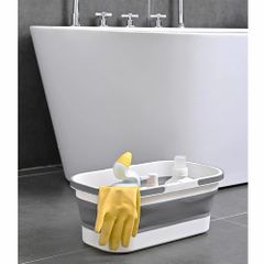Silicone White Foldable Wash Basin Color White Shape Rectangular Colour Multicolour Design Collapsible I Deal In New - Image 5