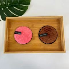 Microfiber Makeup Remover Pad Size 8cm OEM Accept Origin China Logo Customerized Design Embroidered Specification 19cm Trademark JMBamboo - Image 3