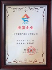 Listed company certificate of Shandong Fuxin Automobile Technology Co., Ltd. – certificate photo, supplier certificates section