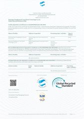 GRS4 certificate of Shaoxing Keqiao Yansang Textile Co., Ltd. – certificate photo, supplier certificates section