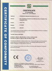CE certificate from Rite Machinery & Electrical Co., Ltd.