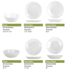 White Opal Glassware Dinner Set with Decal Glass Clay Origin China Color Unicolor HS Code 7010903000 Trademark OEM & ODM - Image 6