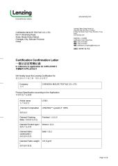 Lenzing Tencel Certificate certificate from Chengdu Molee Textile Co., Ltd.
