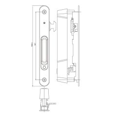 Aluminium Sliding Door Hardware Sliding Latch Lock with Keys Handle System - Image 2