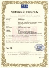 RoHS certificate from Sunplus Led Technology Co., Ltd.