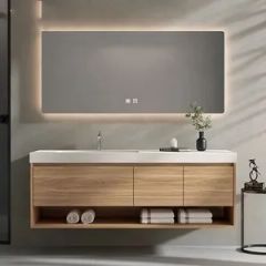 Wall Mounted Bathroom Cabinet with LED Mirror - Storage Organizer for Toiletries - Image 6