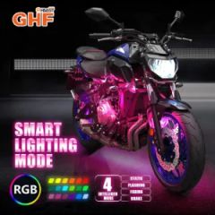 New Remote Control Controls Motorcycle Atmosphere Lights Car RGB Color Light Bar - Image 1
