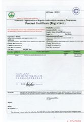 Nigeria SONCAP certificate from Anping County Innaer Wire Mesh Manufacturing Co., Ltd.