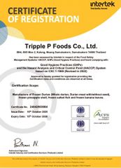 Gmp certificate from FOOD LEADER CO.,LTD, FROM THAILAND