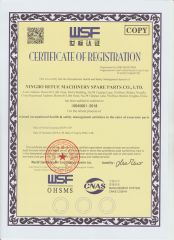 ISO45001 certificate from Ningbo Refue Machinery Spare Parts Co., Ltd.