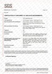 VERIFICATION OF CONFORMITY for SGS RoHS certificate from Suzhou Buswille Intelligent Technology Co., Ltd.