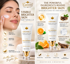 Canvitone-C facial cream for Skin Darkness and dark spots whitening and glowing with Gluthione- Vitamin C 50 gm - Image 4