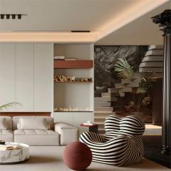 Multi-Functional Living Room Storage Cabinet Modern Bookcase with Wine Racks - Image 4