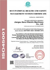 ISO45001 certificate of Chongqing Senci Import & Export Trade Co., Ltd. – certificate photo, supplier certificates section