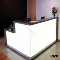 Modern Design Custom Made Solid Surface Commercial Reception Office Table - Image 4