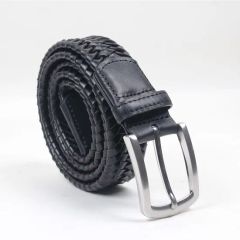 Factory Wholesale Fashion Braided Leather Belt Ideal for Formal and Casual Wear - Image 2