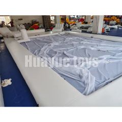 Huayue New Design White Inflatable Swimming Pool Floating Ocean Sea Swimming Pool with Net and Lounger - Image 4