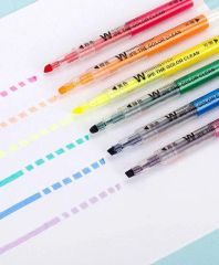 Chisel Tip Double Head Smooth Writing Erasable Highlighter Marker Pen - Image 5