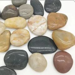 White Black Stone Pebbles Engraved Customized Design MOQ 100PCS Type Pebble Origin China HS Code 680293 Delivery - Image 2