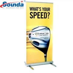 Aluminum Banner Advertising Display Roll up MOQ 10PC Weight 2kg Origin China Color Silver Model NO. RS-10 Trademark Sounda - Image 1