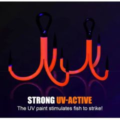 Custom High-Carbon Steel Stinger Rig Set UV Screw Pin Treble Hooks - Image 3