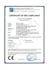 Electronic Locker CE EMC certificate from Winnsen Industry Co., Ltd.