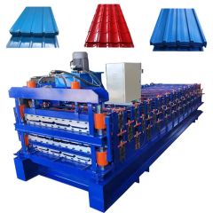 Fully Automatic Corrugated Trapezoidal Roof Tile Making Machine Cold Bending Roll Forming Machine - Image 1
