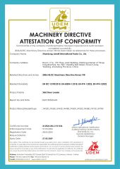 CE certification certificate of Shandong Yunyong International Co., Ltd. – certificate photo, supplier certificates section