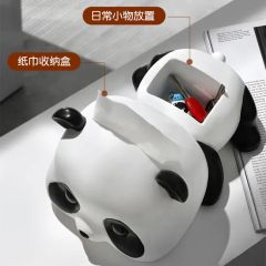 Resin Panda Shape Tissue Paper Box Tabletop Multifunction Tissue Boxes - Image 4