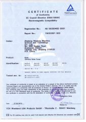 CE certificate of gasoline water pump certificate of Taizhou Artex Machinery Co., Ltd. – certificate photo, supplier certificates section