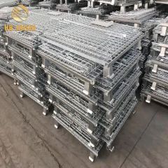 Foldable Galvanized Wire Mesh Container Storage Cages - Image 4