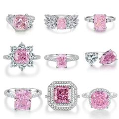 Jewelry 925 Sterling Sliver Ring Fashion Shining Diamond Rings Gemstone CZ Jewelry Set Wedding Party Rings - Image 5