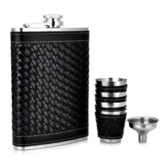 304 Stainless Steel Hip Flask Set with Funnel Shot Glass Gift - Image 6