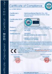 CE certificate from Nantong Baiwei Electric Co., Ltd.