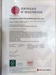 FSC certificate from Hangzhou Gold King Materials Co., Ltd.