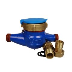 Lxsg 20e Bsp Thread ISO 4064 Class B 20mm Cold Brass Multi Jet Water Meter - Image 1