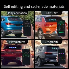 Car LED Display Intelligent Rear Screen Bluetooth Remote Control Car Rear Window Interactive Pixel Expression Light - Image 4