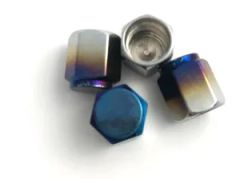 Aluminum Car Tyre Valve Cap in Burn Blue 4PCS/Set Wheel Nut Black Color ABS Material Origin Ningbo Trademark GOVI Finishing - Ningbo Govi Auto Parts Co., Ltd.