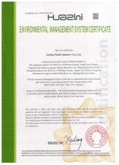 enviromental management system certificate certificate from Jujing Plastic Industry Co., Ltd.