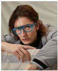 Blue Light Blocker Glasses Men Women Square Thick Frame Computer Glasses - Image 2