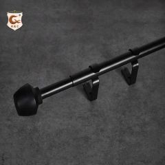 Manufacture Home Decorative 28mm Extendable Curtain Rods Set Color Black Origin China Trademark R&C Material Metal Type Curtain - Image 5