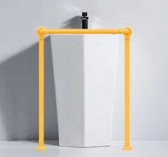 Standard White or Yellow Bathroom Grab Bars Trademark ZN Type Grab Bars Folded Unfolded Model NO. ZN32-19 Material - Image 4