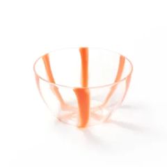 Custom Striped Color Reusable Plastic Mixing Salad Bowl Dinnerware - Image 4