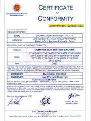 CEof Compression Testing Machine certificate from Zhejiang Tugong Instrument Co., Ltd.