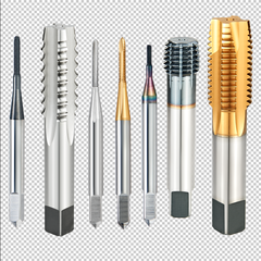 Cutting tools Place of Origin China Tap Types Hand Tap Sets, Spiral Flute Taps, Spiral Point Taps, Straight Flute Taps, Forming Taps, Round Dies, Twist Drills And End Mills - Image 1